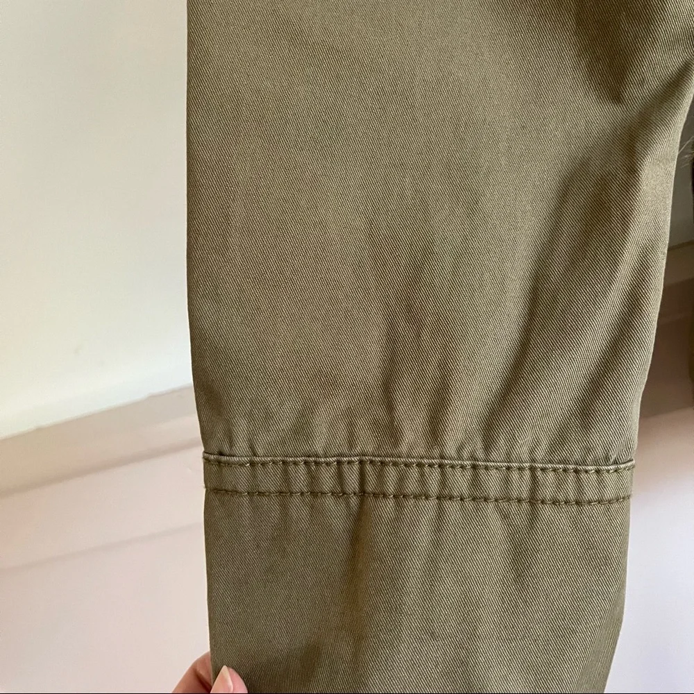 Anthropologie Faux Fur-Trimmed Field Parka Olive Green Jacket Women’s Medium - Picture 9 of 16